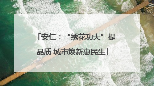 安仁：“绣花功夫”提品质 城市焕新惠民生
