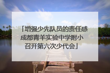 增强少先队员的责任感 成都青羊实验中学附小召开第六次少代会