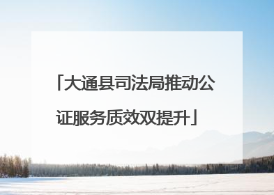 大通县司法局推动公证服务质效双提升