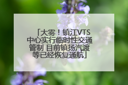 大雾！镇江VTS中心实行临时性交通管制 目前镇扬汽渡等已经恢复通航