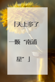 天上多了一颗“南浦星”