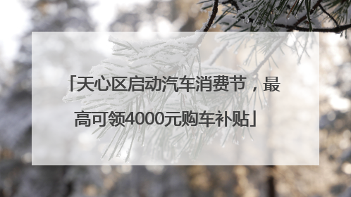 天心区启动汽车消费节，最高可领4000元购车补贴