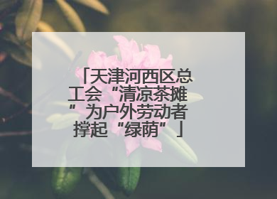 天津河西区总工会“清凉茶摊”为户外劳动者撑起“绿荫”