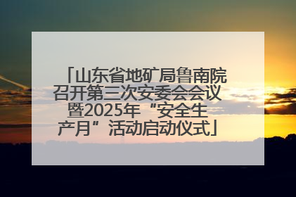 山东省地矿局鲁南院召开第三次安委会会议暨2025年“安全生产月”活动启动仪式