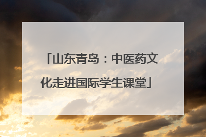 山东青岛：中医药文化走进国际学生课堂
