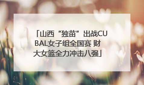 山西“独苗”出战CUBAL女子组全国赛 财大女篮全力冲击八强