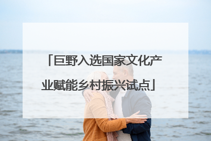 巨野入选国家文化产业赋能乡村振兴试点