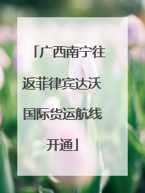 广西南宁往返菲律宾达沃国际货运航线开通