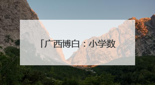 广西博白：小学数学改革培养一大批“速算小能手”
