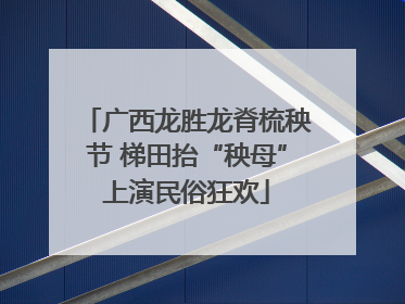 广西龙胜龙脊梳秧节 梯田抬“秧母”上演民俗狂欢