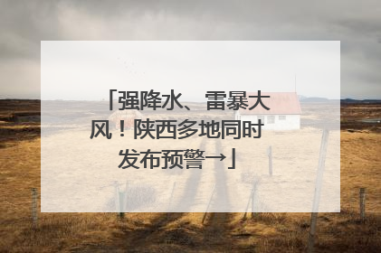 强降水、雷暴大风！陕西多地同时发布预警→