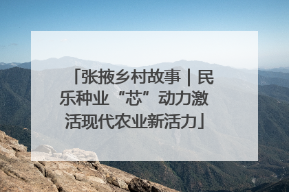 张掖乡村故事｜民乐种业“芯”动力激活现代农业新活力