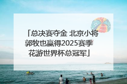 总决赛夺金 北京小将郭牧也赢得2025赛季花游世界杯总冠军