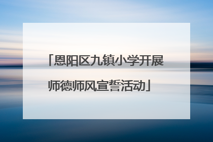 恩阳区九镇小学开展师德师风宣誓活动
