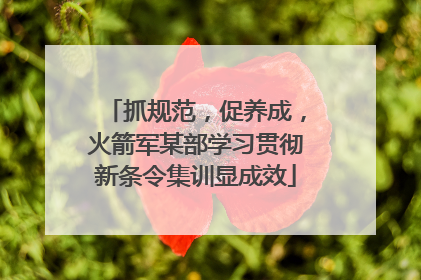 抓规范，促养成，火箭军某部学习贯彻新条令集训显成效