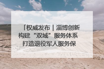权威发布｜淄博创新构建“双域”服务体系 打造退役军人服务保障“淄博样板”