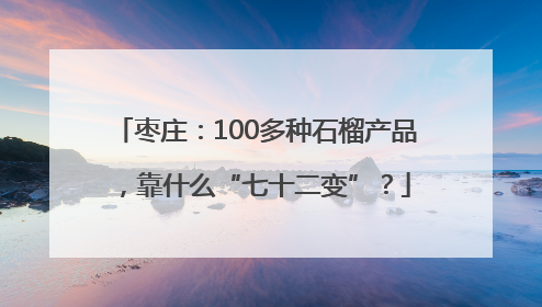 枣庄：100多种石榴产品，靠什么“七十二变”？