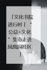 文化书院进行时丨“公益+文化”集市走进凤凰园社区