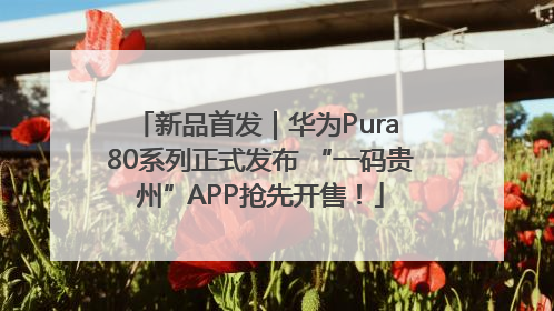 新品首发｜华为Pura 80系列正式发布 “一码贵州”APP抢先开售！