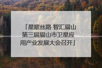 星耀丝路 智汇眉山 第三届眉山市卫星应用产业发展大会召开