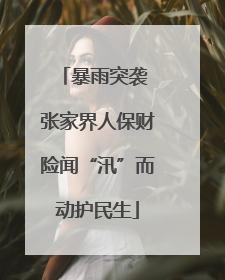 暴雨突袭 张家界人保财险闻“汛”而动护民生