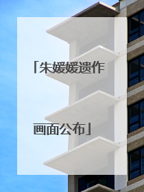 朱媛媛遗作画面公布