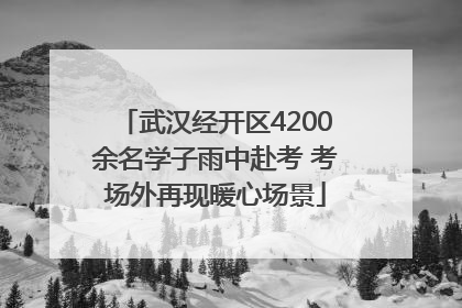 武汉经开区4200余名学子雨中赴考 考场外再现暖心场景