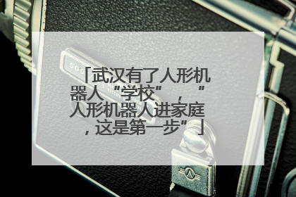 武汉有了人形机器人“学校”，“人形机器人进家庭，这是第一步”