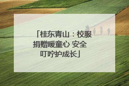桂东青山：校服捐赠暖童心 安全叮咛护成长