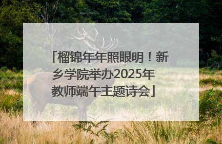 榴锦年年照眼明！新乡学院举办2025年教师端午主题诗会