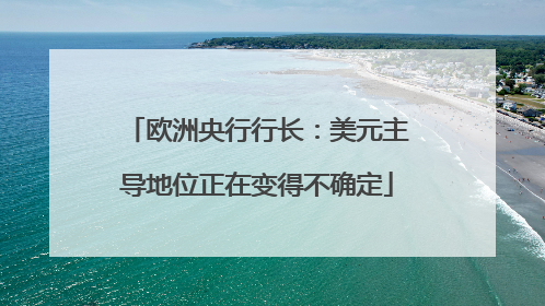 欧洲央行行长：美元主导地位正在变得不确定