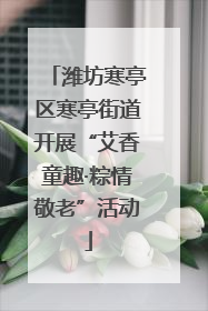潍坊寒亭区寒亭街道开展“艾香童趣·粽情敬老”活动