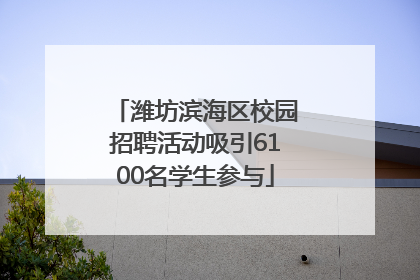 潍坊滨海区校园招聘活动吸引6100名学生参与