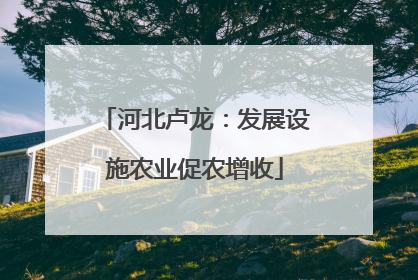 河北卢龙：发展设施农业促农增收