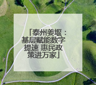 泰州姜堰：基层赋能数字提速 惠民政策进万家