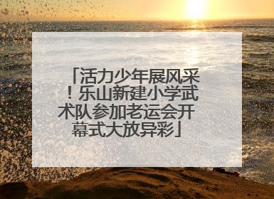 活力少年展风采！乐山新建小学武术队参加老运会开幕式大放异彩