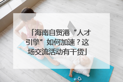 海南自贸港“人才引擎”如何加速？这场交流活动有干货