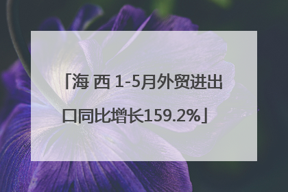 海 西 1-5月外贸进出口同比增长159.2%