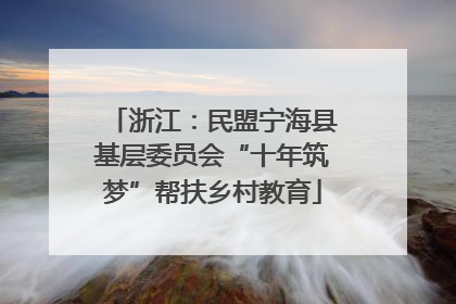 浙江：民盟宁海县基层委员会“十年筑梦”帮扶乡村教育