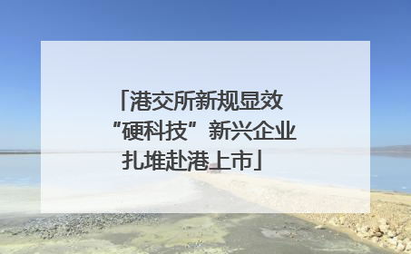 港交所新规显效 “硬科技”新兴企业扎堆赴港上市