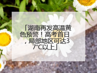 湖南再发高温黄色预警！高考首日，局部地区可达37℃以上