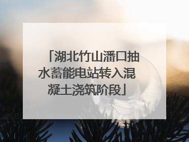 湖北竹山潘口抽水蓄能电站转入混凝土浇筑阶段