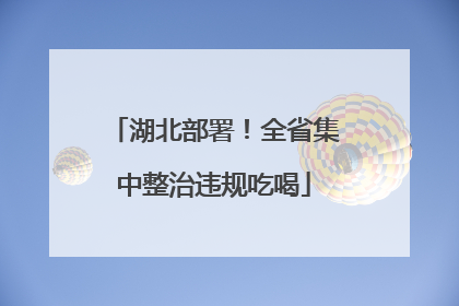 湖北部署！全省集中整治违规吃喝