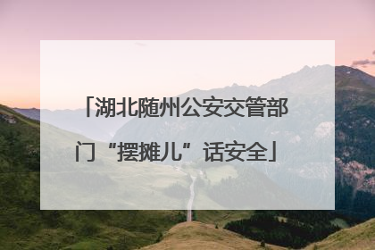 湖北随州公安交管部门“摆摊儿”话安全