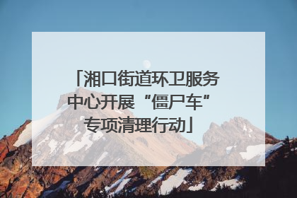 湘口街道环卫服务中心开展“僵尸车”专项清理行动