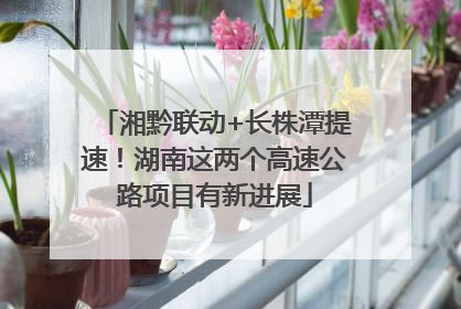 湘黔联动+长株潭提速！湖南这两个高速公路项目有新进展