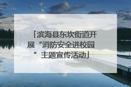 滨海县东坎街道开展“消防安全进校园”主题宣传活动