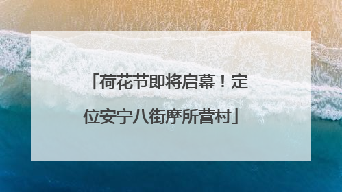 荷花节即将启幕！定位安宁八街摩所营村