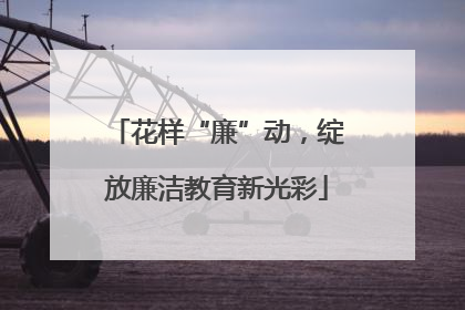花样“廉”动，绽放廉洁教育新光彩