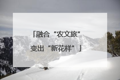 融合“农文旅” 变出“新花样”